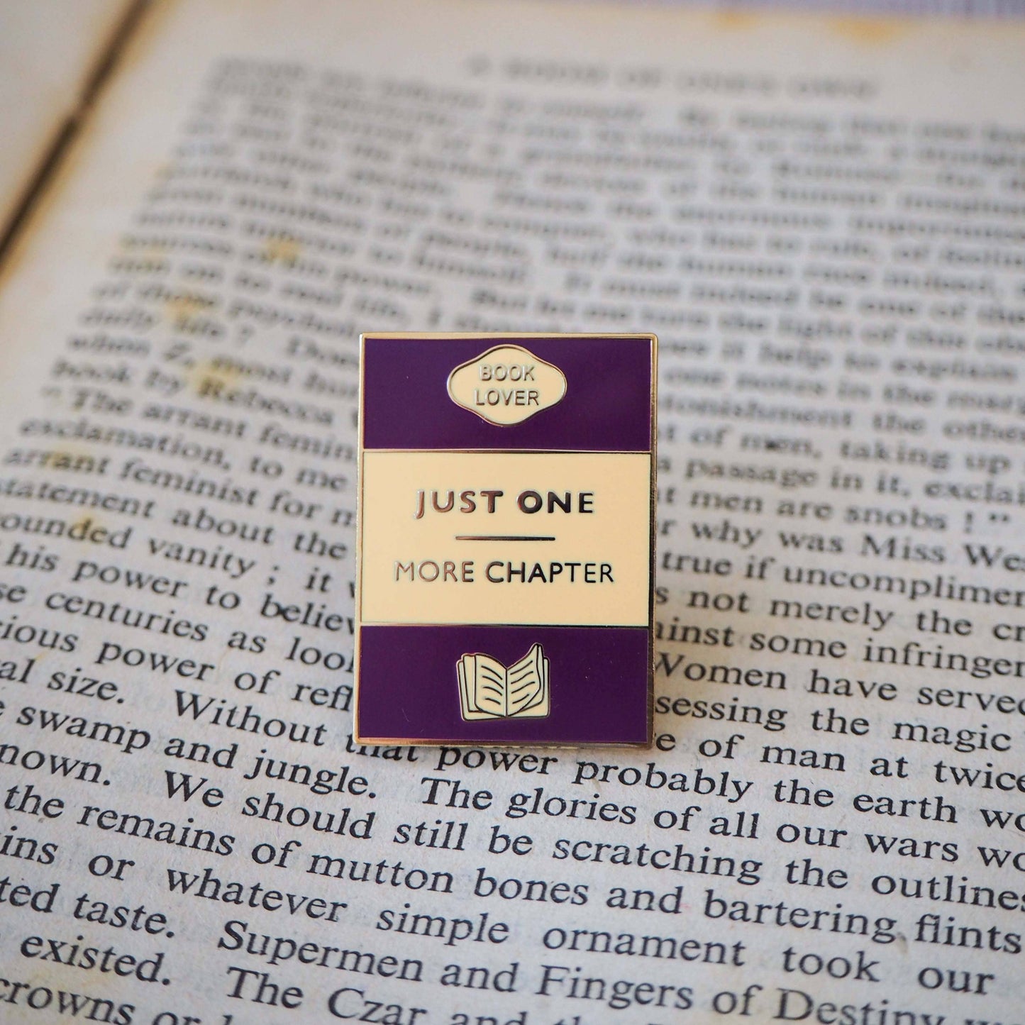 Just One More Chapter • Bookish Enamel Pin