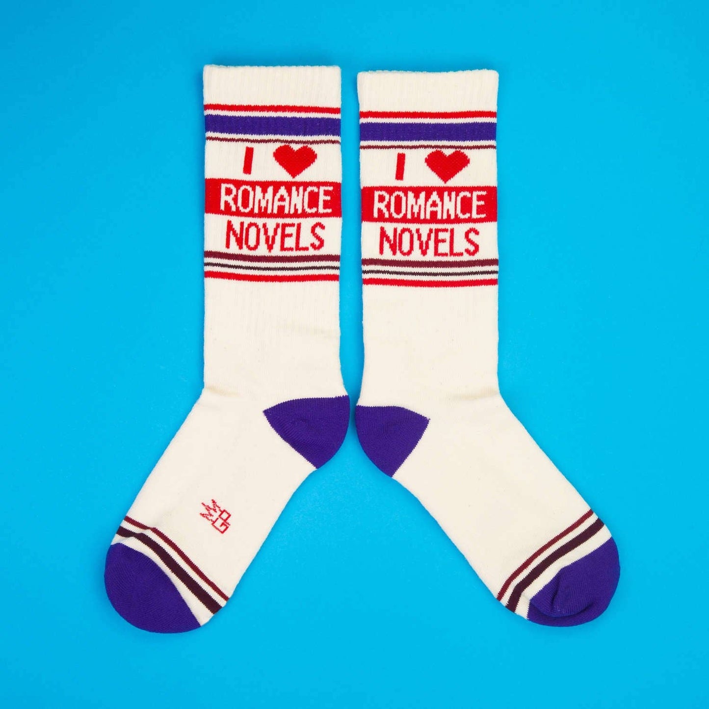 I ❤️ Romance Novels Gym Crew Socks • Bookish Socks