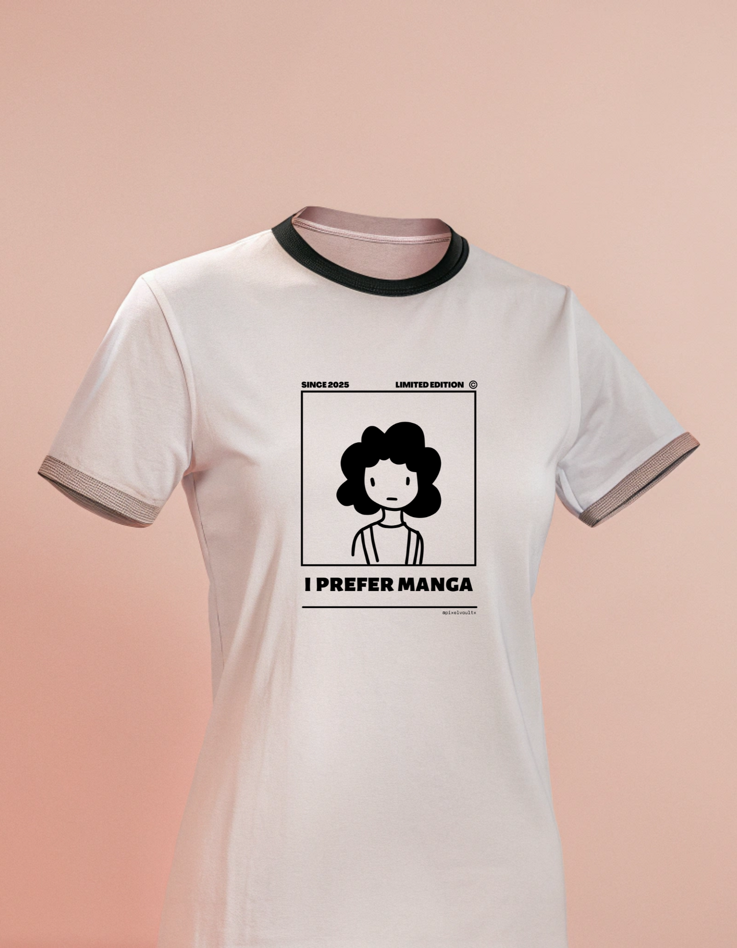 'I Prefer Manga' • Bookish T-Shirt • Women's Ringer Tee Regular fit T-Shirt