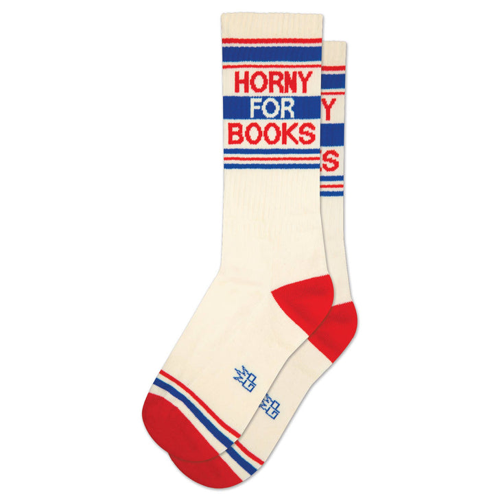 Horny For Books Gym Crew Socks • Bookish Socks