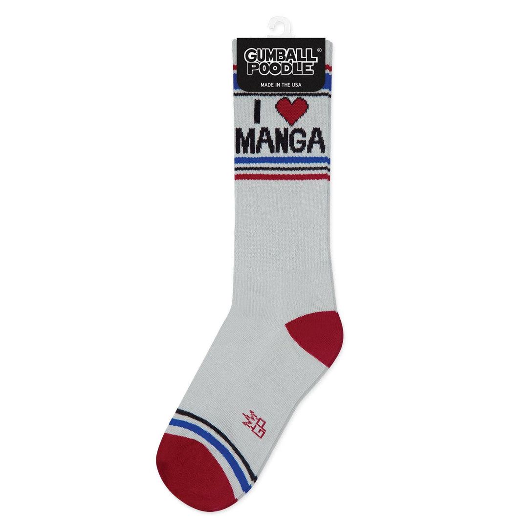 I ❤️ Manga Gym Crew Socks • Bookish Socks