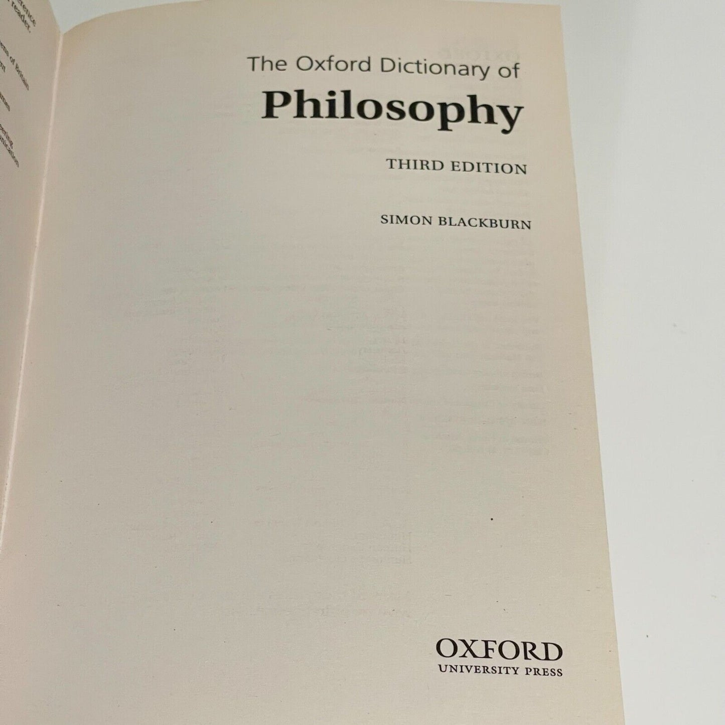 Oxford Dictionary of Philosophy