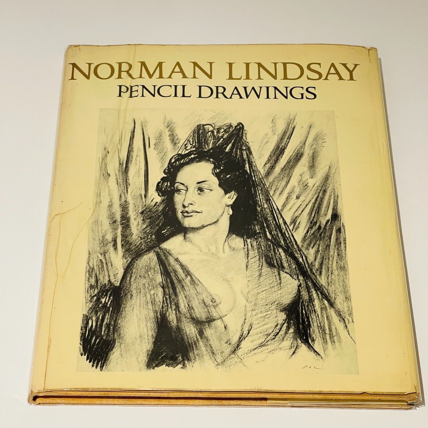 Norman Lindsay Pencil Drawings - Miss Holley Emma's Bookroom