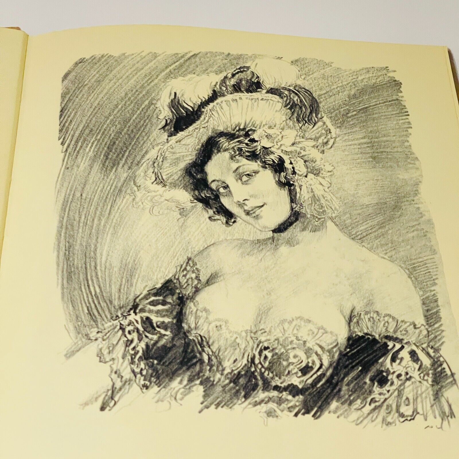 Norman Lindsay Pencil Drawings - Miss Holley Emma's Bookroom