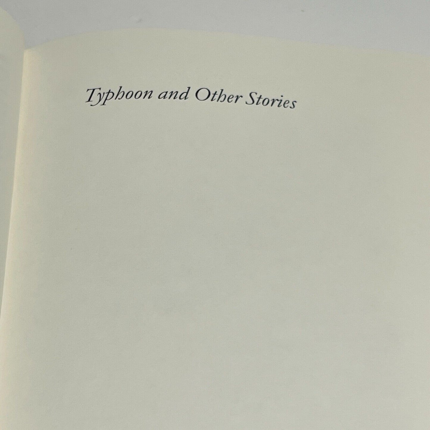 Joseph Conrad Typhoon & Other Tales