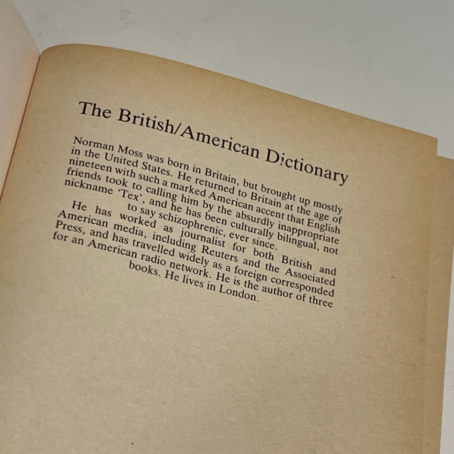 The Hutchinson British/Americal Dictionary