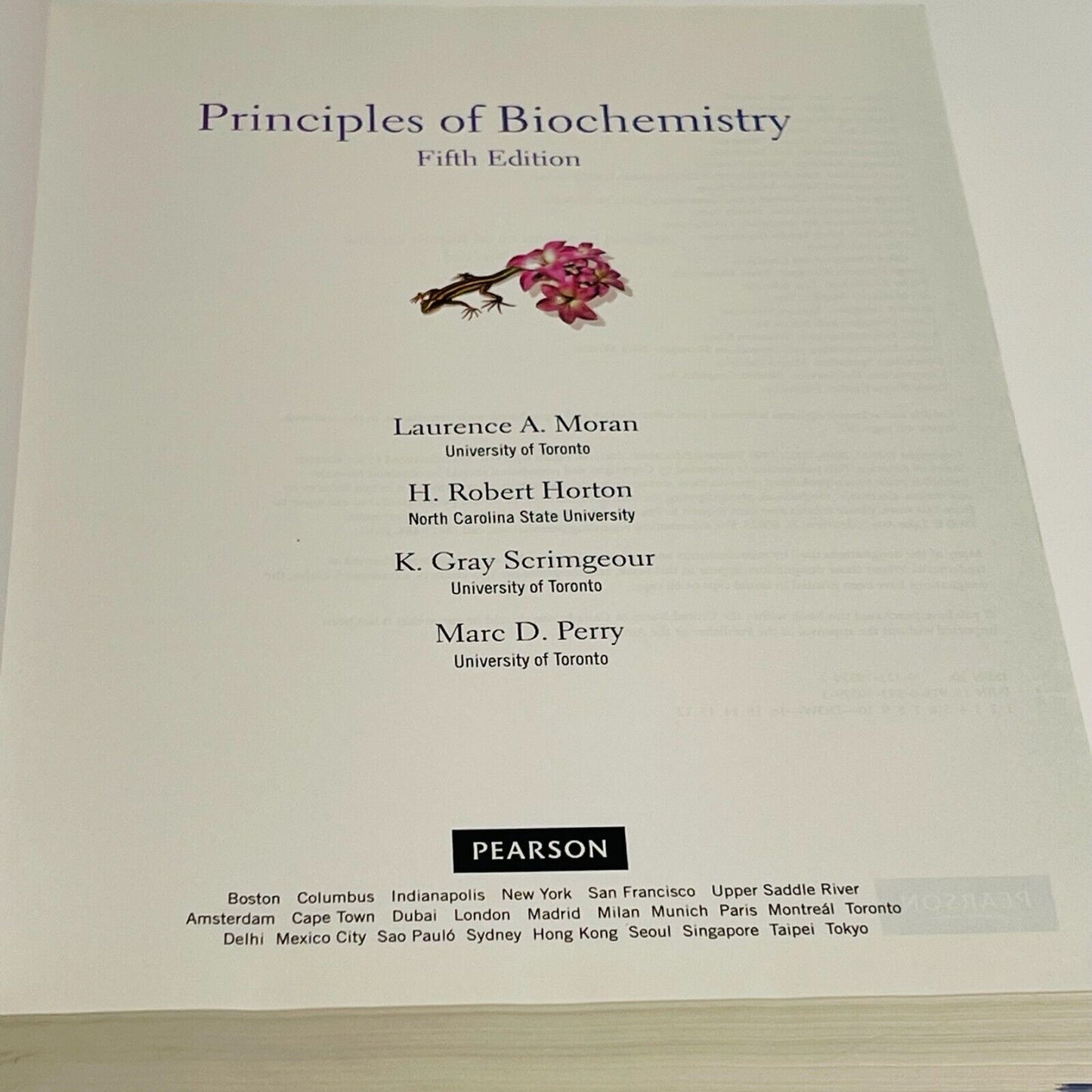 Principles of Biochemistry