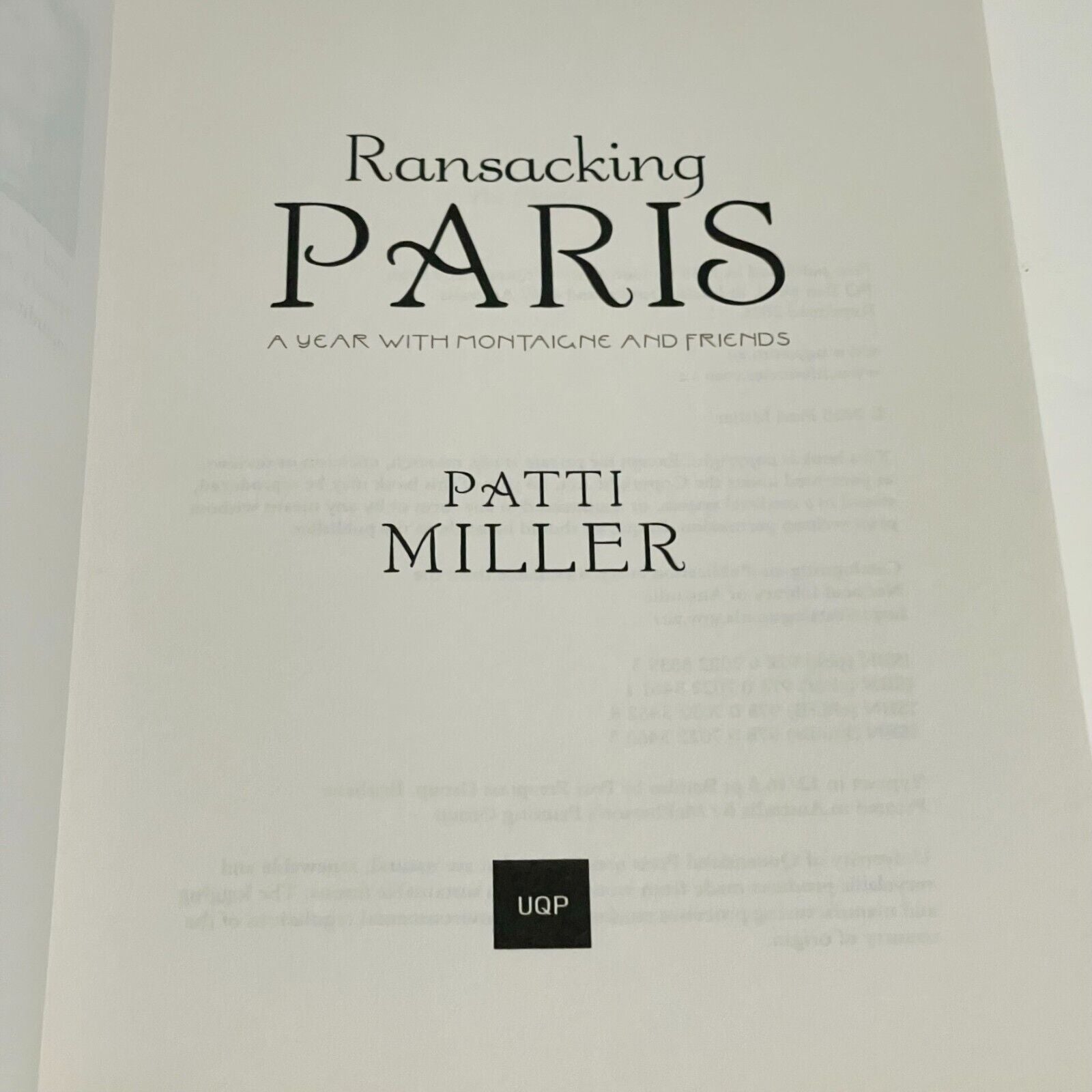 Ransacking Paris (Paperback) by Patti Miller Memoir Travel Literature - Miss Holley Emma's Bookroom