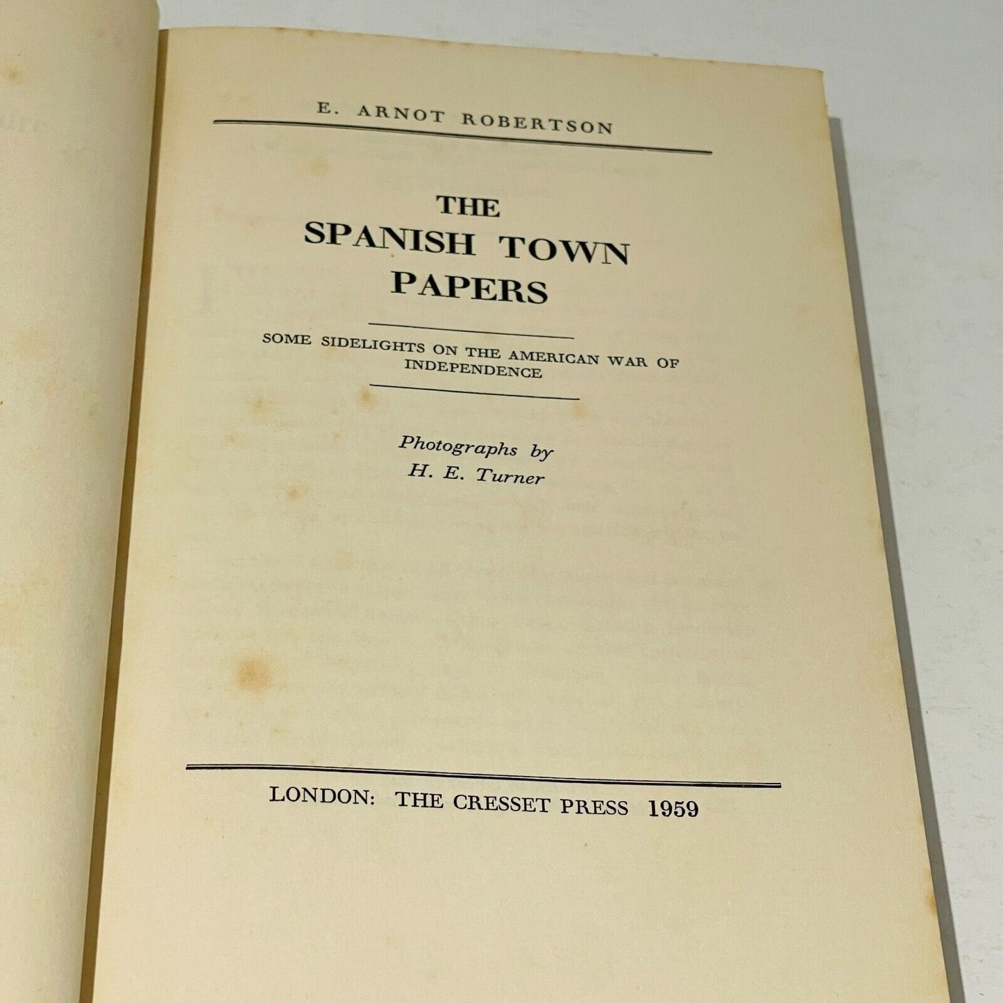 The Spanish Town Papers