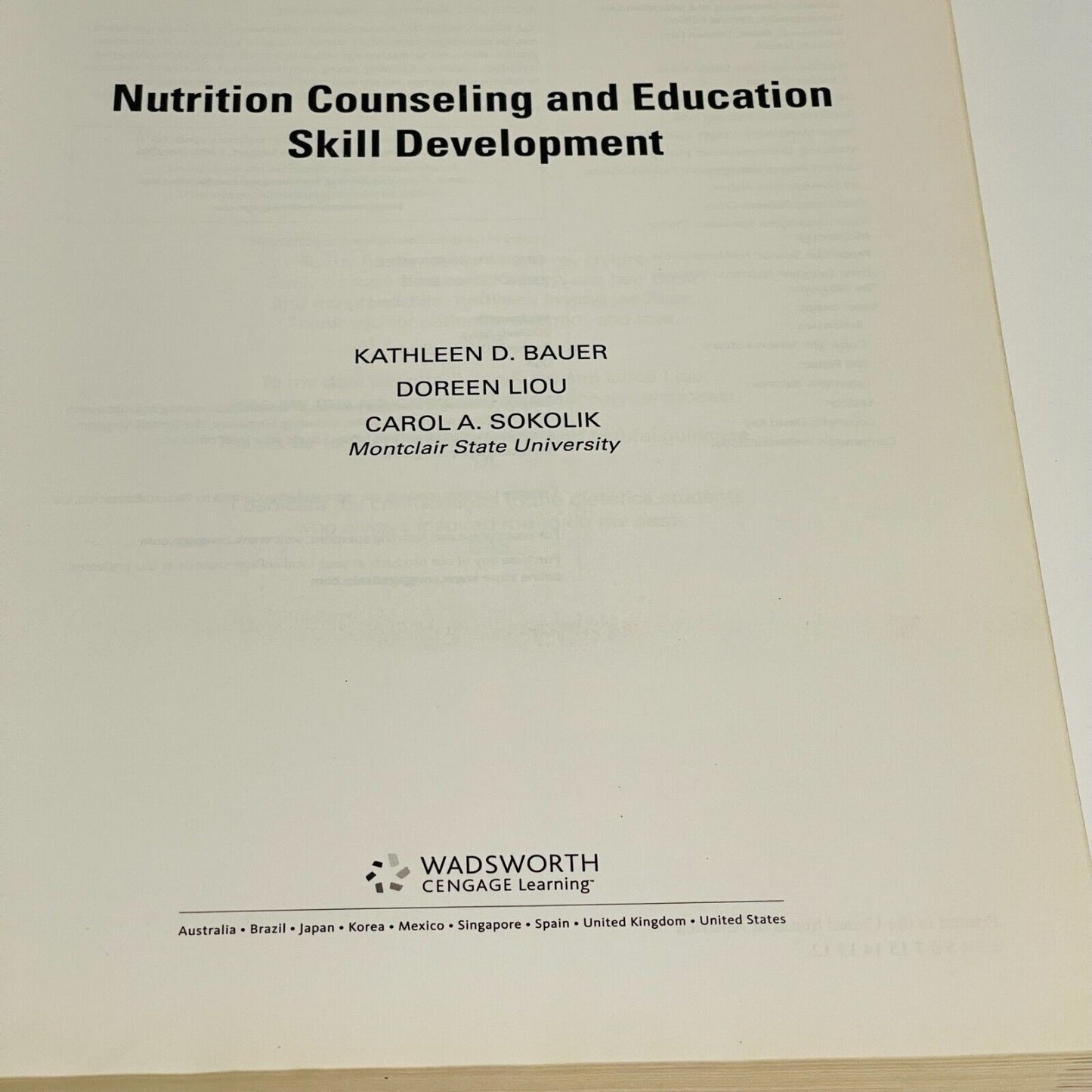 Nutrition Counselling & Education Skill Development - Miss Holley Emma's Bookroom