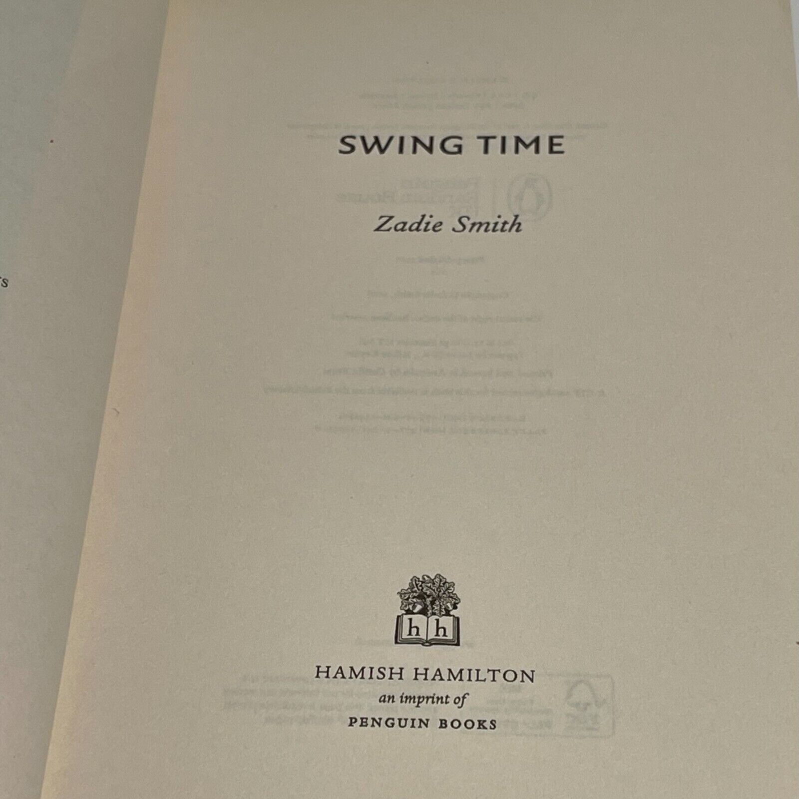 Swing Time - Miss Holley Emma's Bookroom