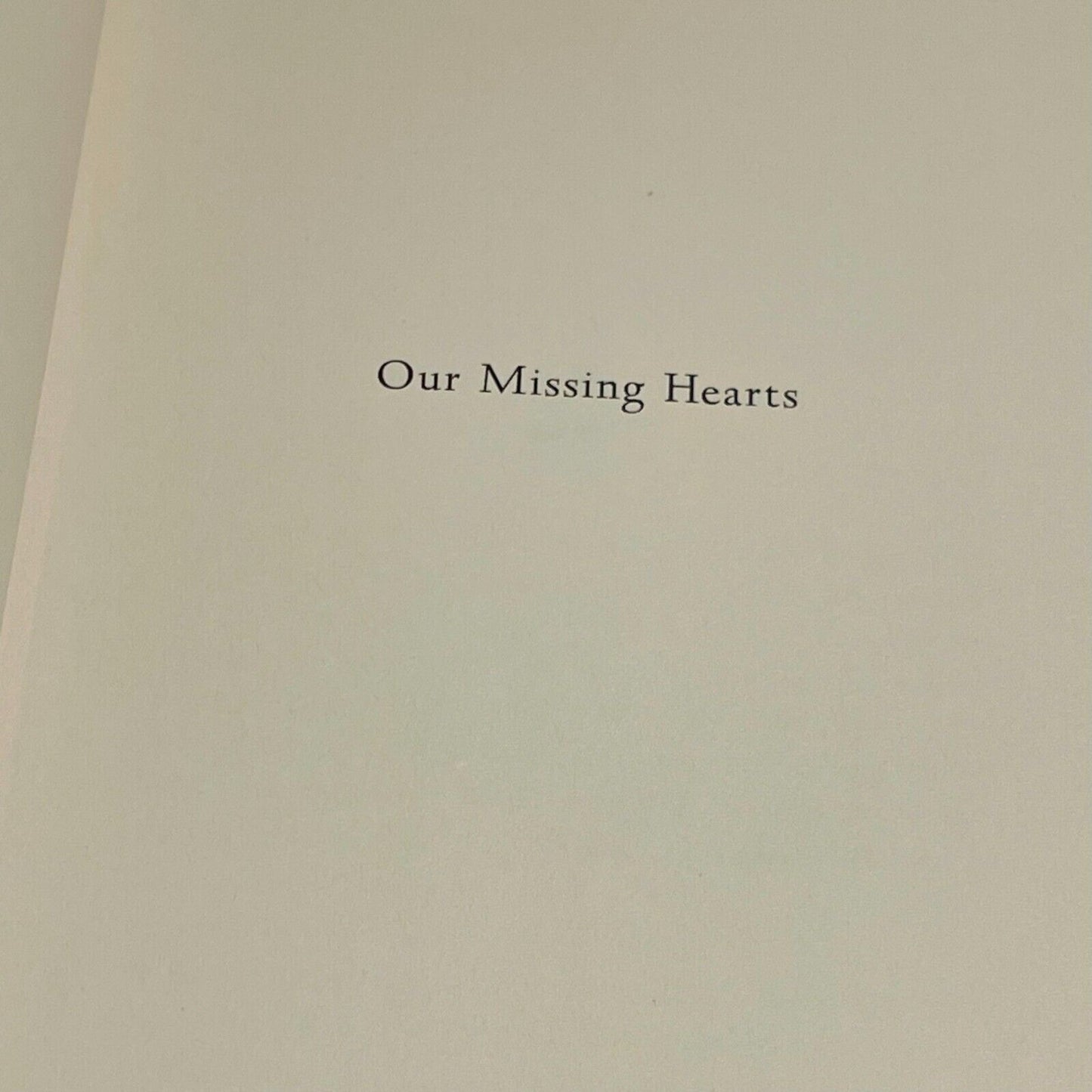 Our Missing Hearts