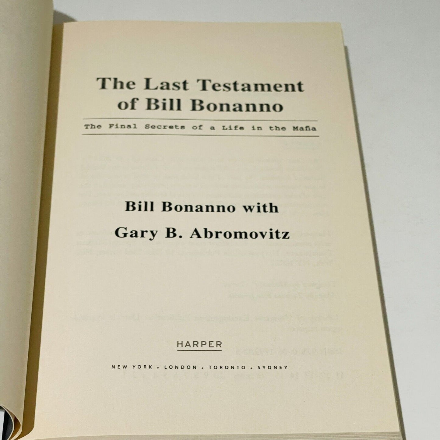 The Last Testament of Bill Bonanno