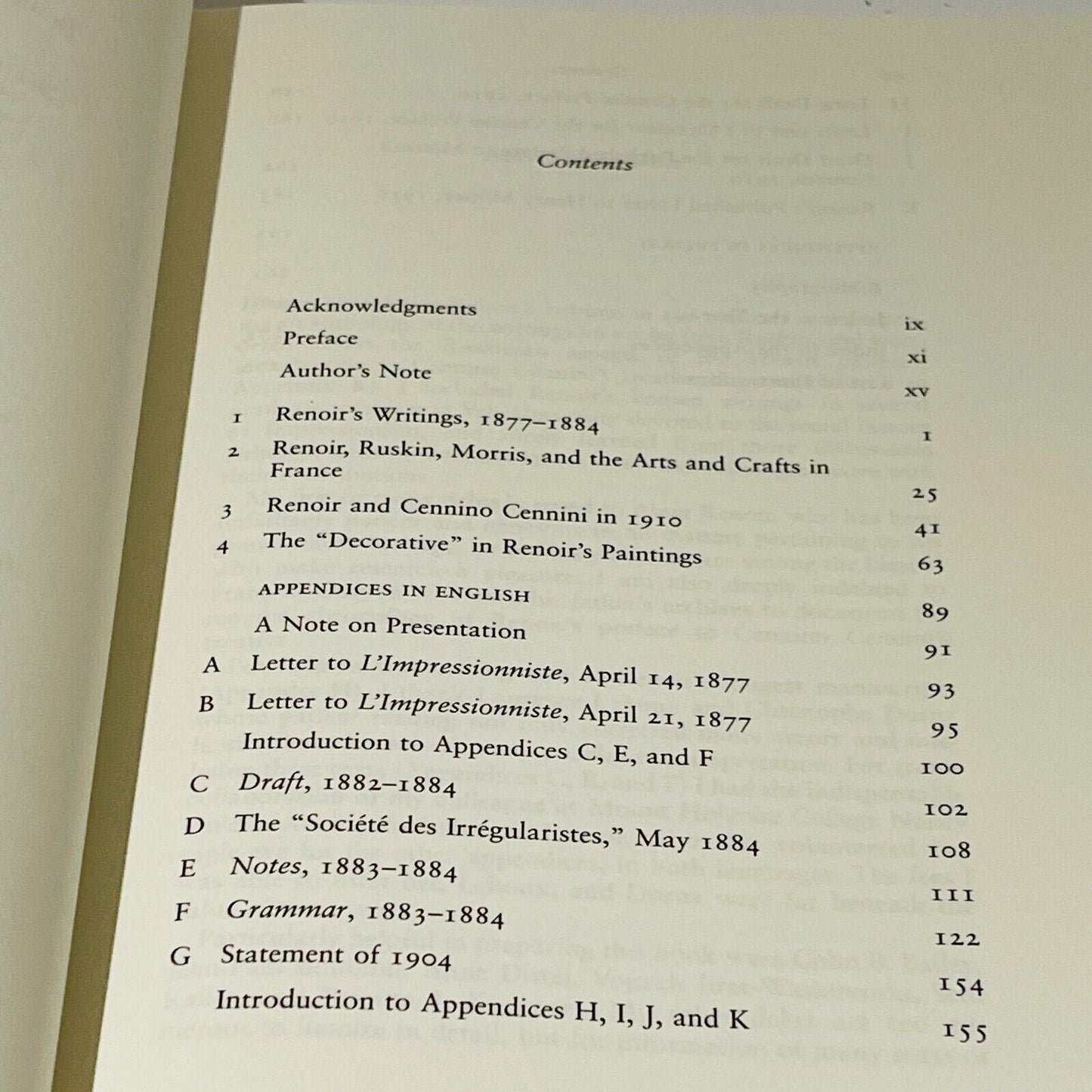 Narure's Workshop Renoir's Writings on Decorative Arts