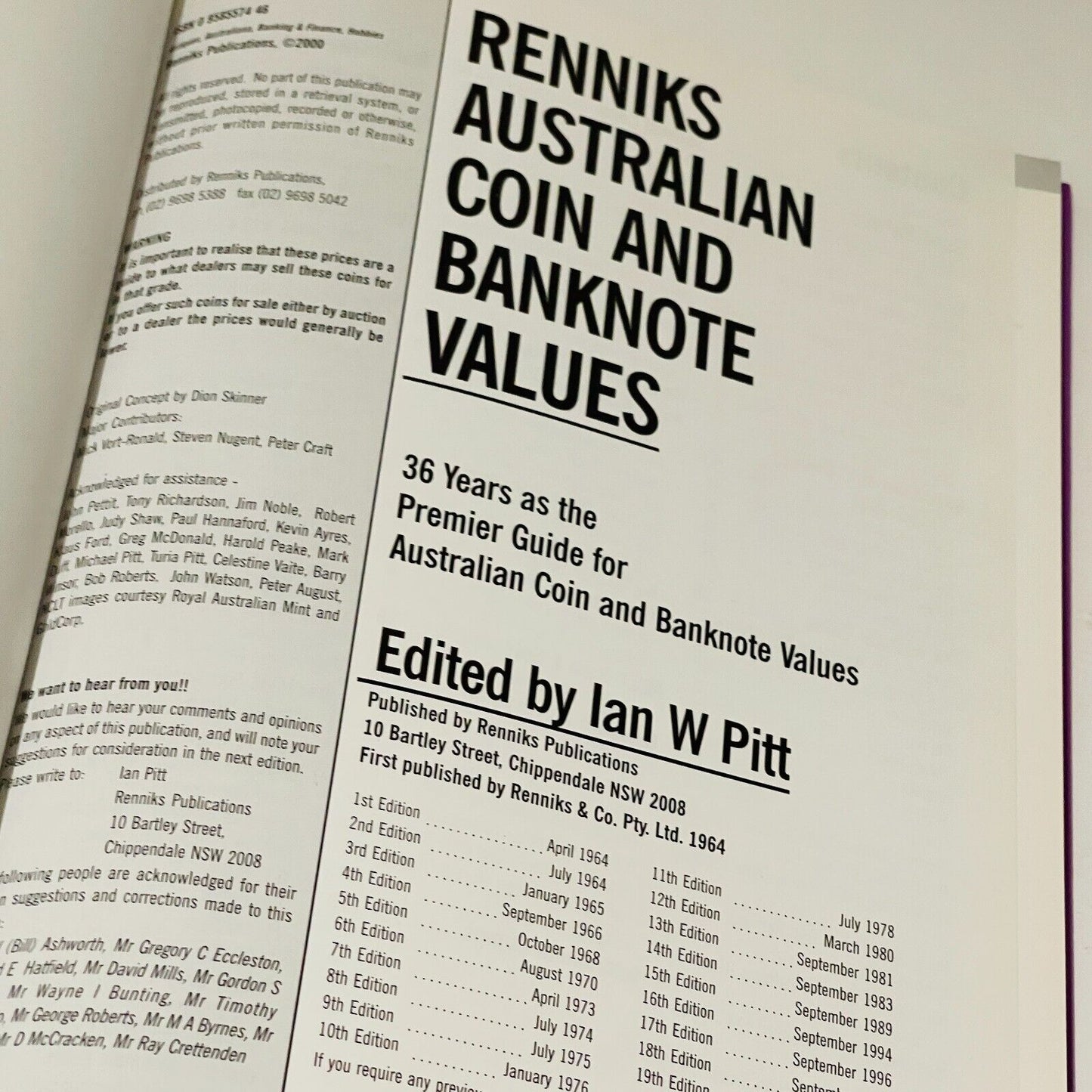 Renniks Australian Coin & Banknote Values