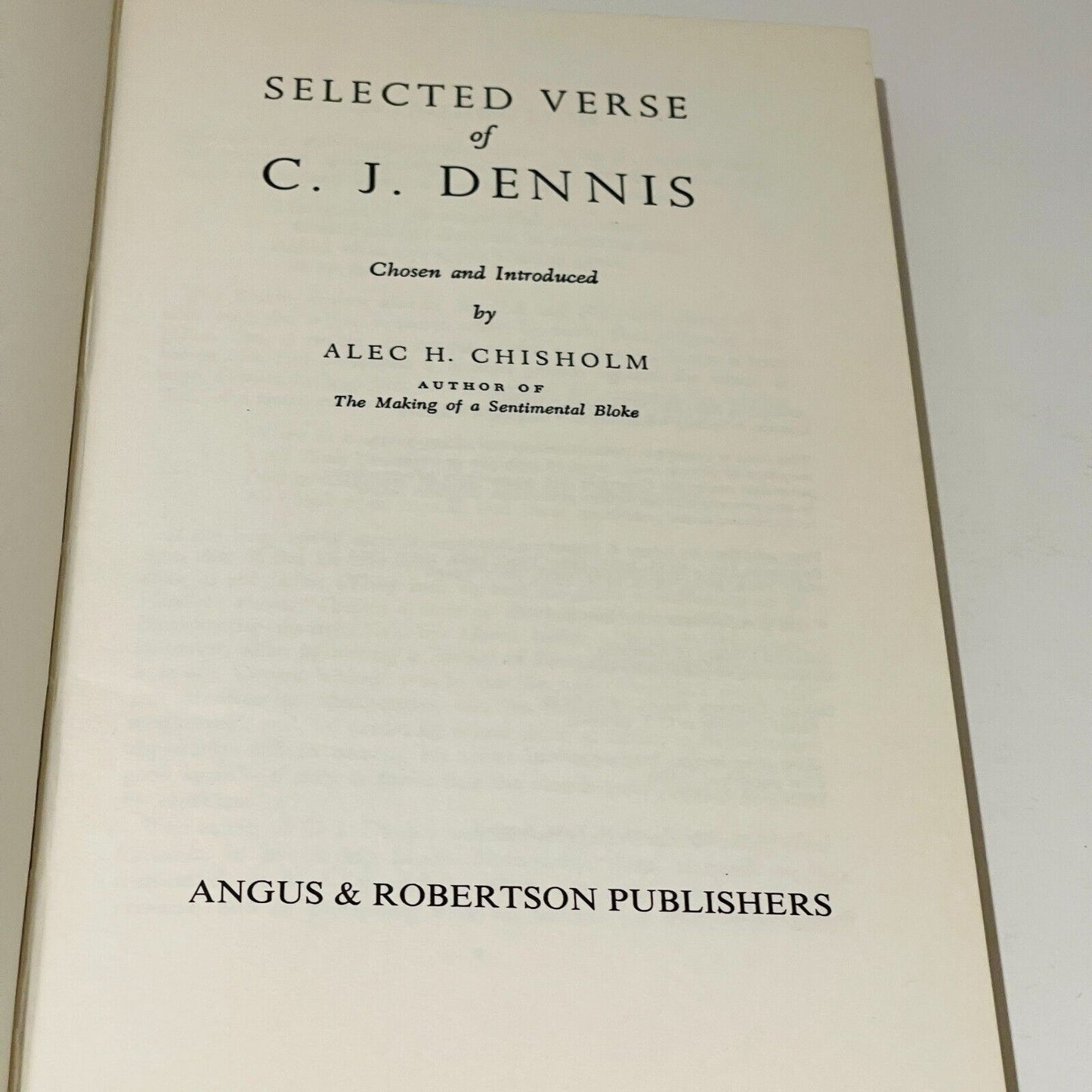 Australiana Verse A.B Patterson C.J Dennis Poetry Bundle