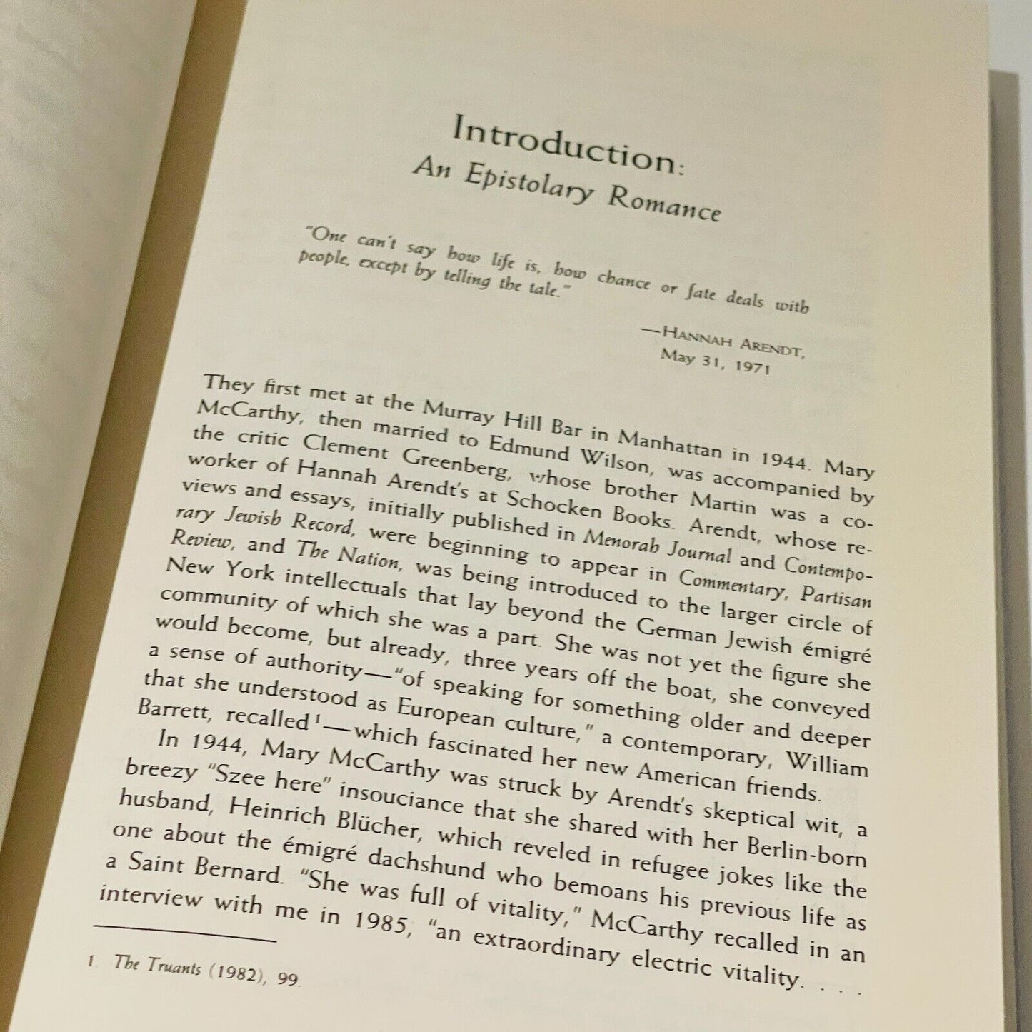 Between Friends: The Correspondence of Hannah Arendt & Mary McCarthy