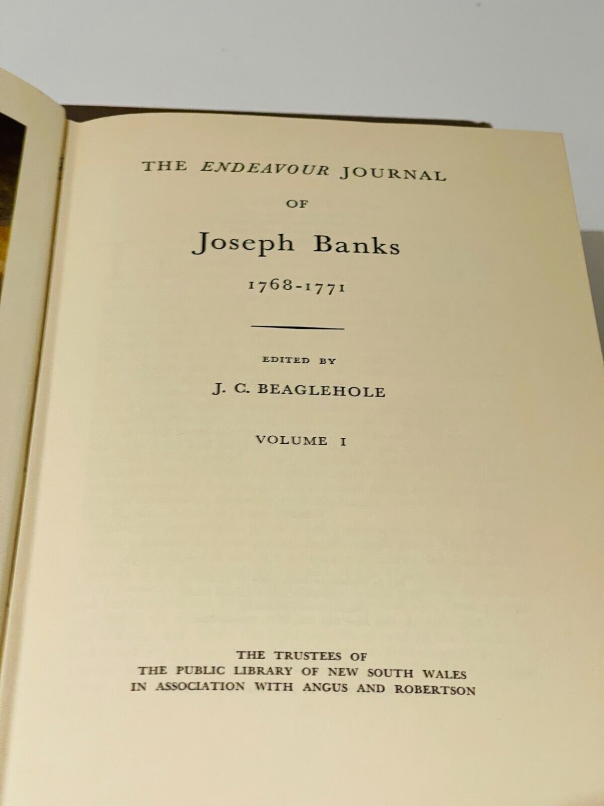 The Endeavour Journal of Joseph Banks Vol 1 & II