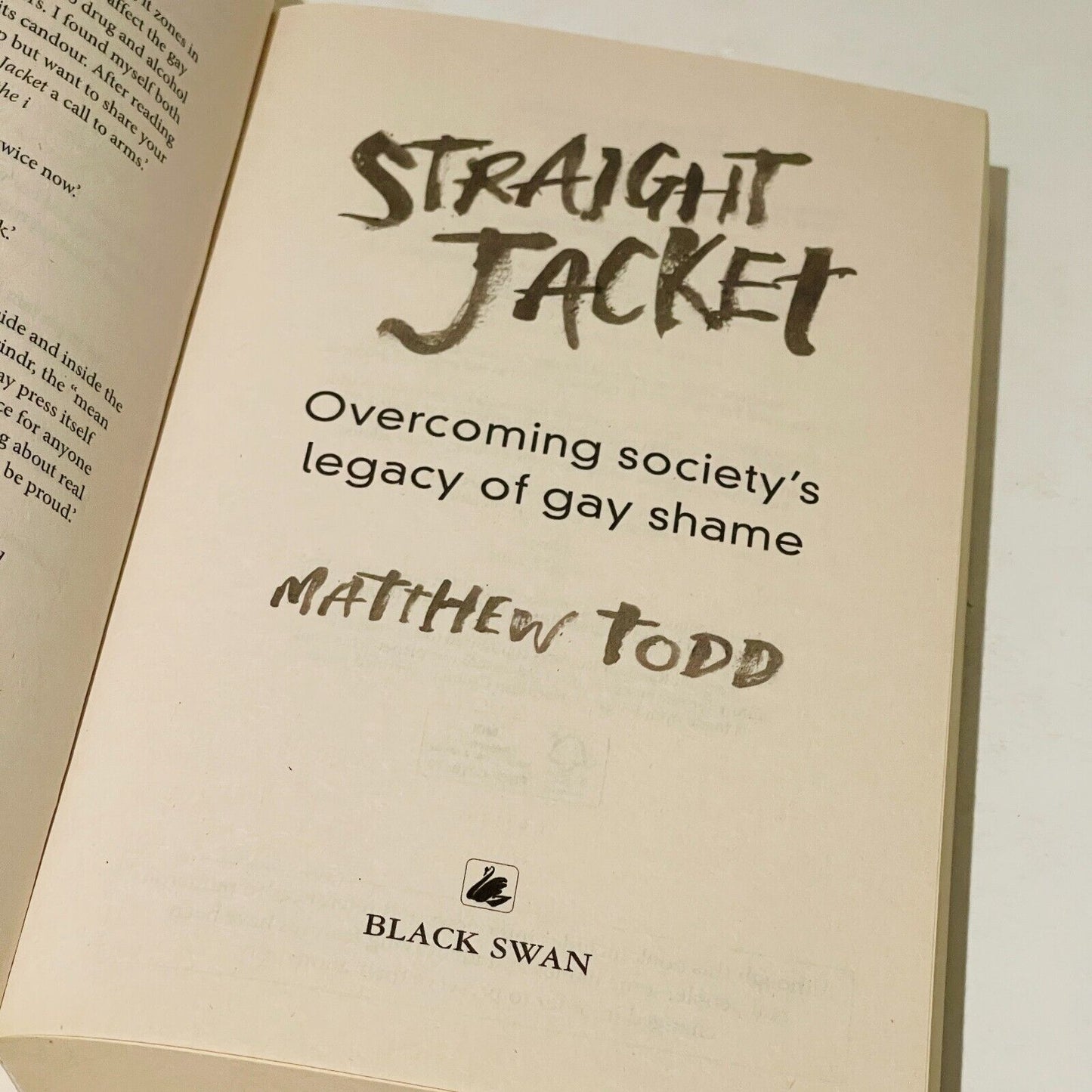 Straight Jacket: Overcoming Society's Legacy of Gay Shame