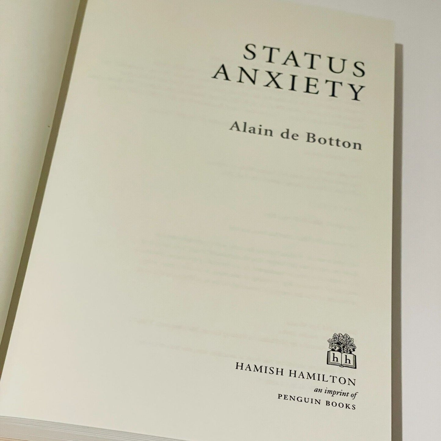 Alain De Botton Status Anxiety