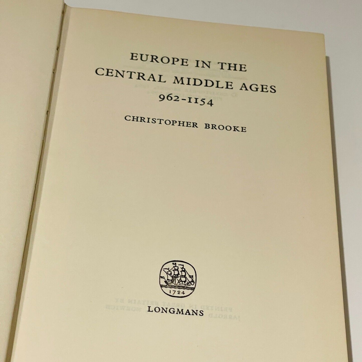 Europe in the Central Middle Ages 962-1154