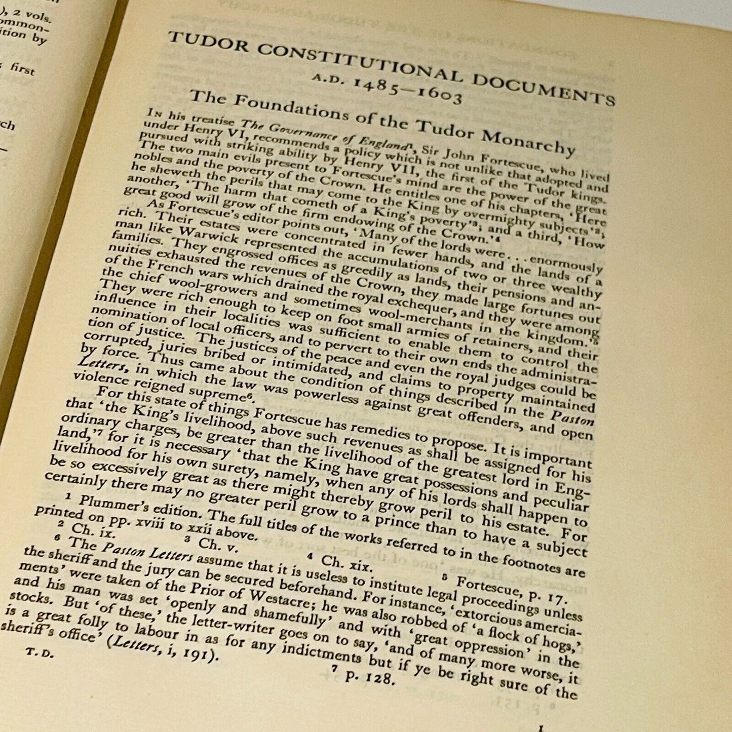 Tudor Constitutional Documents A.D. 1485-1603