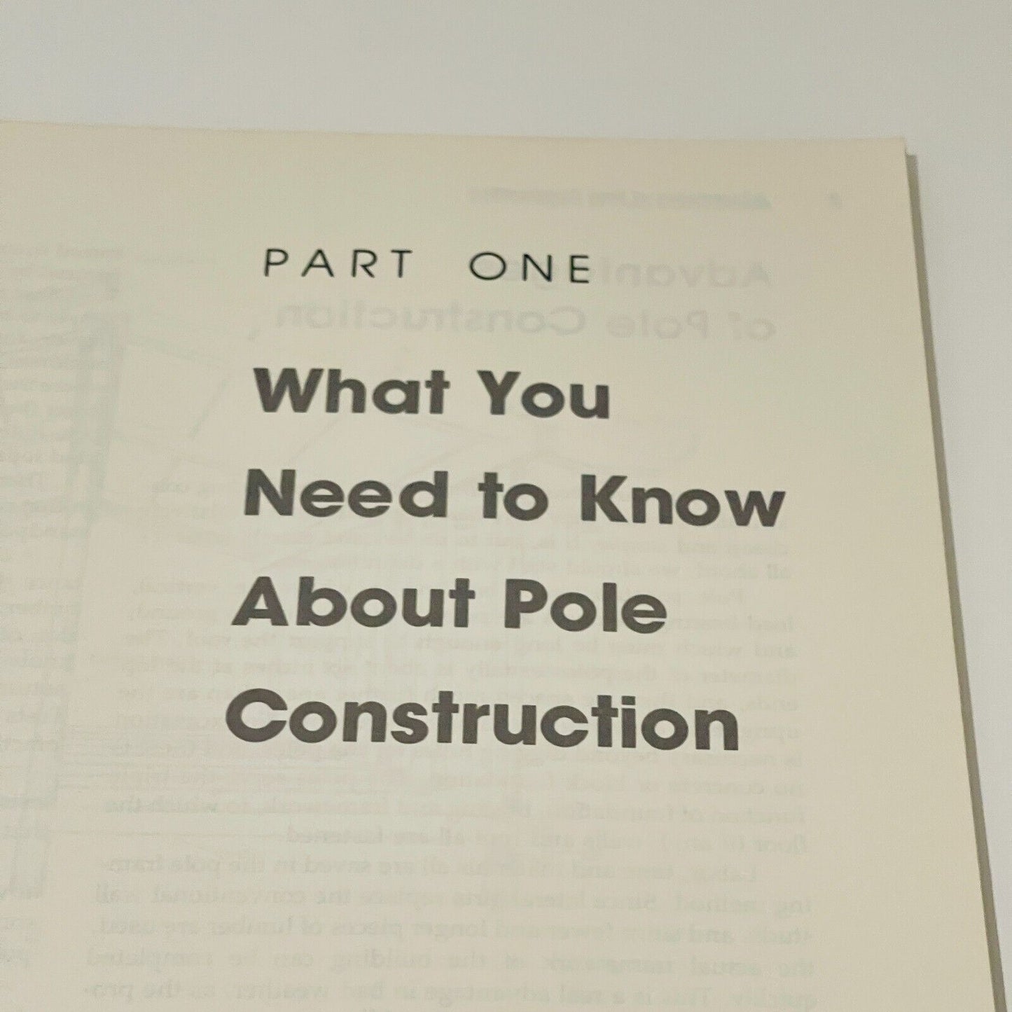 Low Cost Pole Building Construction