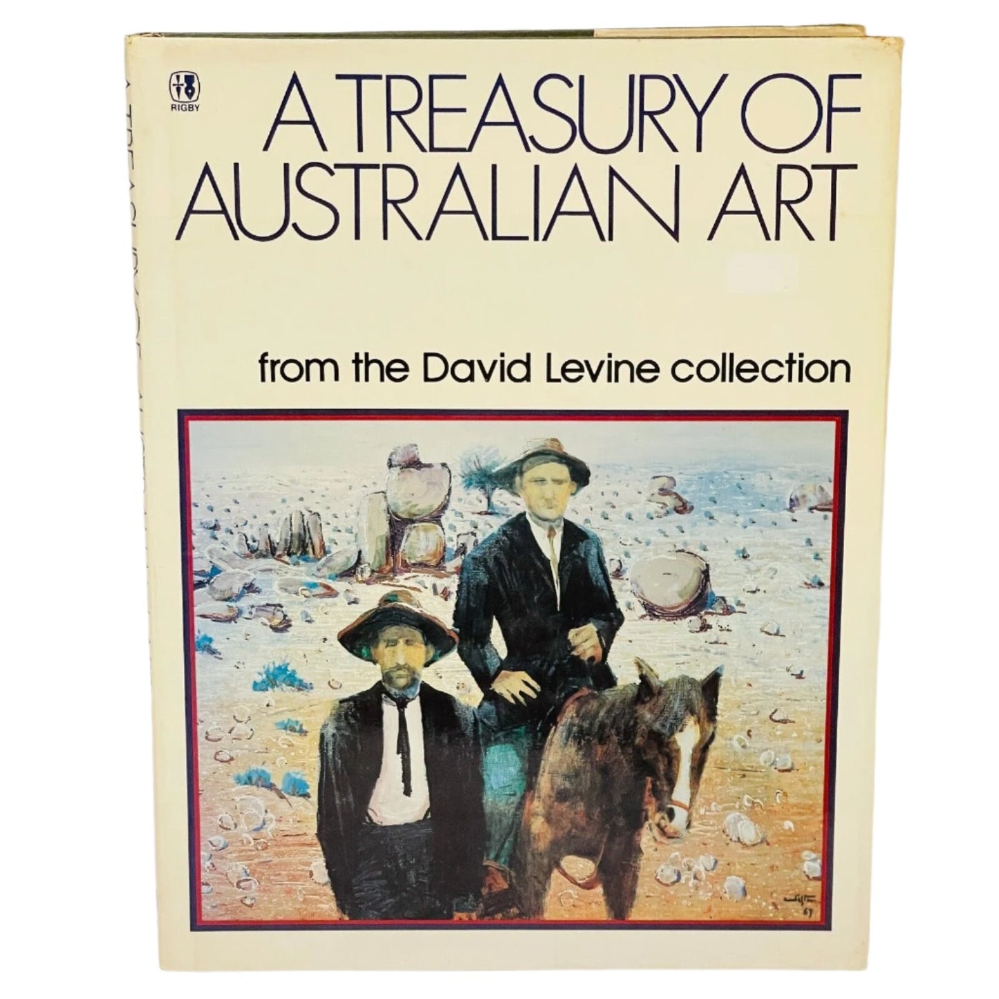 front cover hardcover book. A Treasure of Australian Art. David Levine