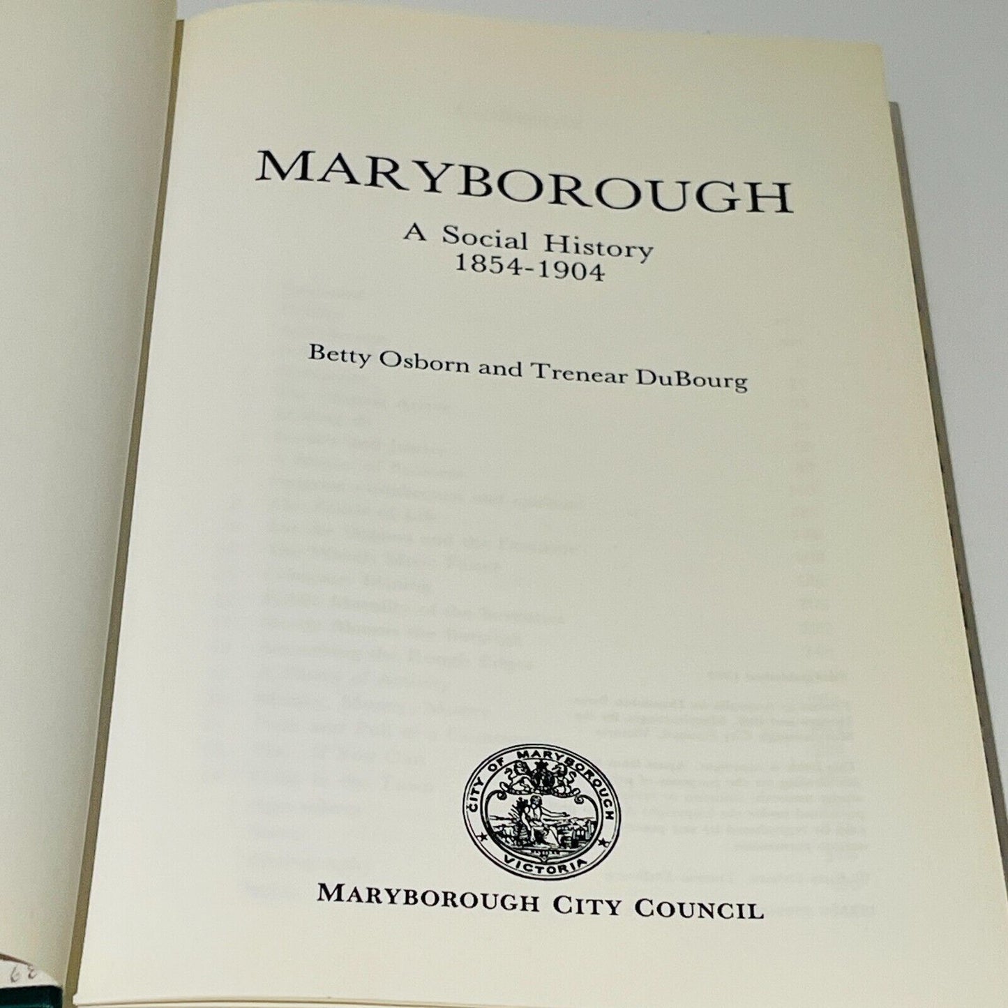 Maryborough: A Social History 1854-1904