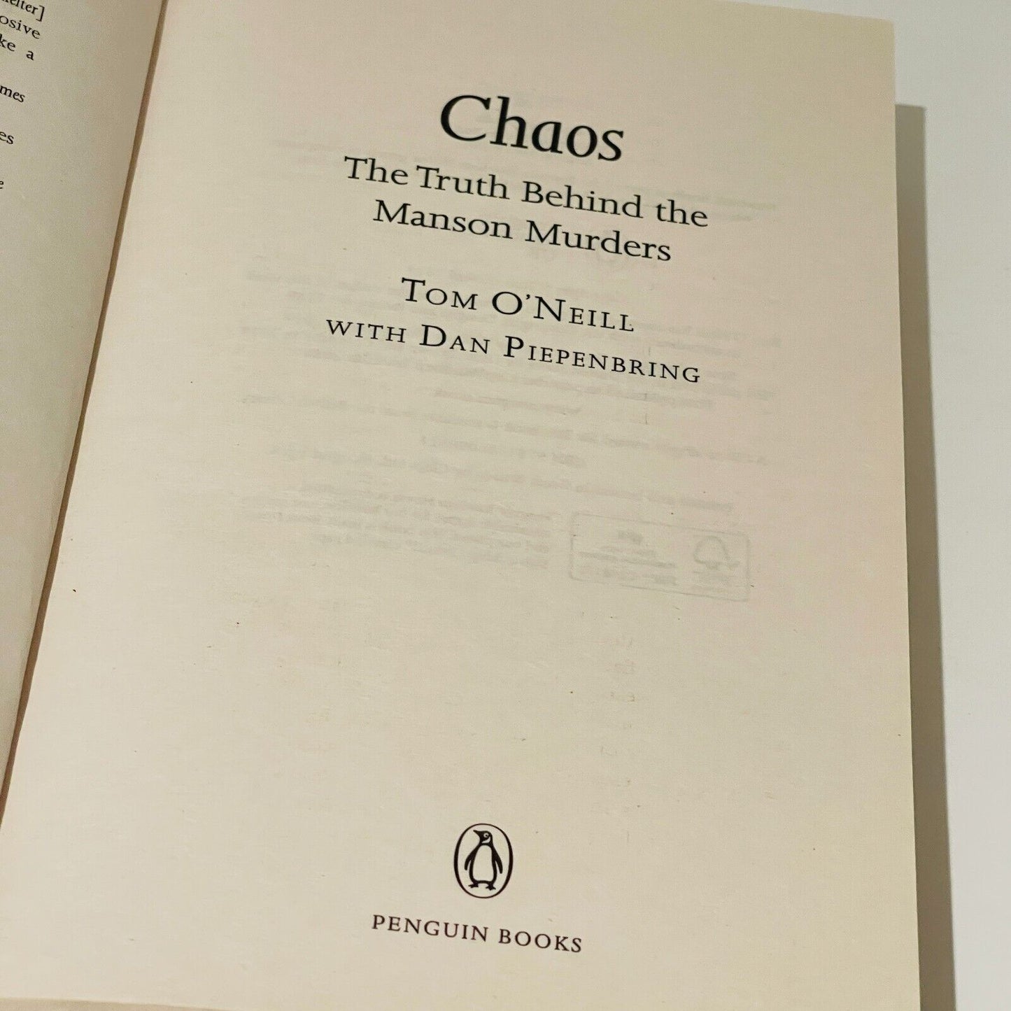 Chaos: The Truth Behind the Manson Murders • Tom O'Neill