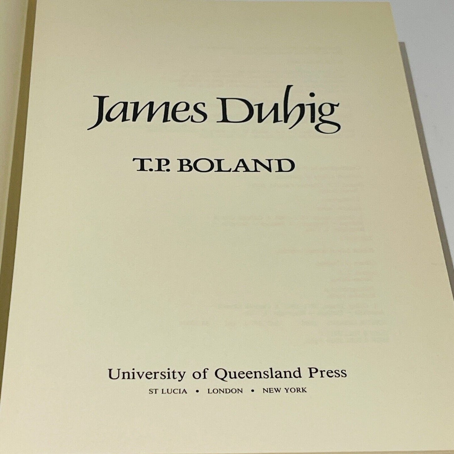 James Duhig • T.P Boland