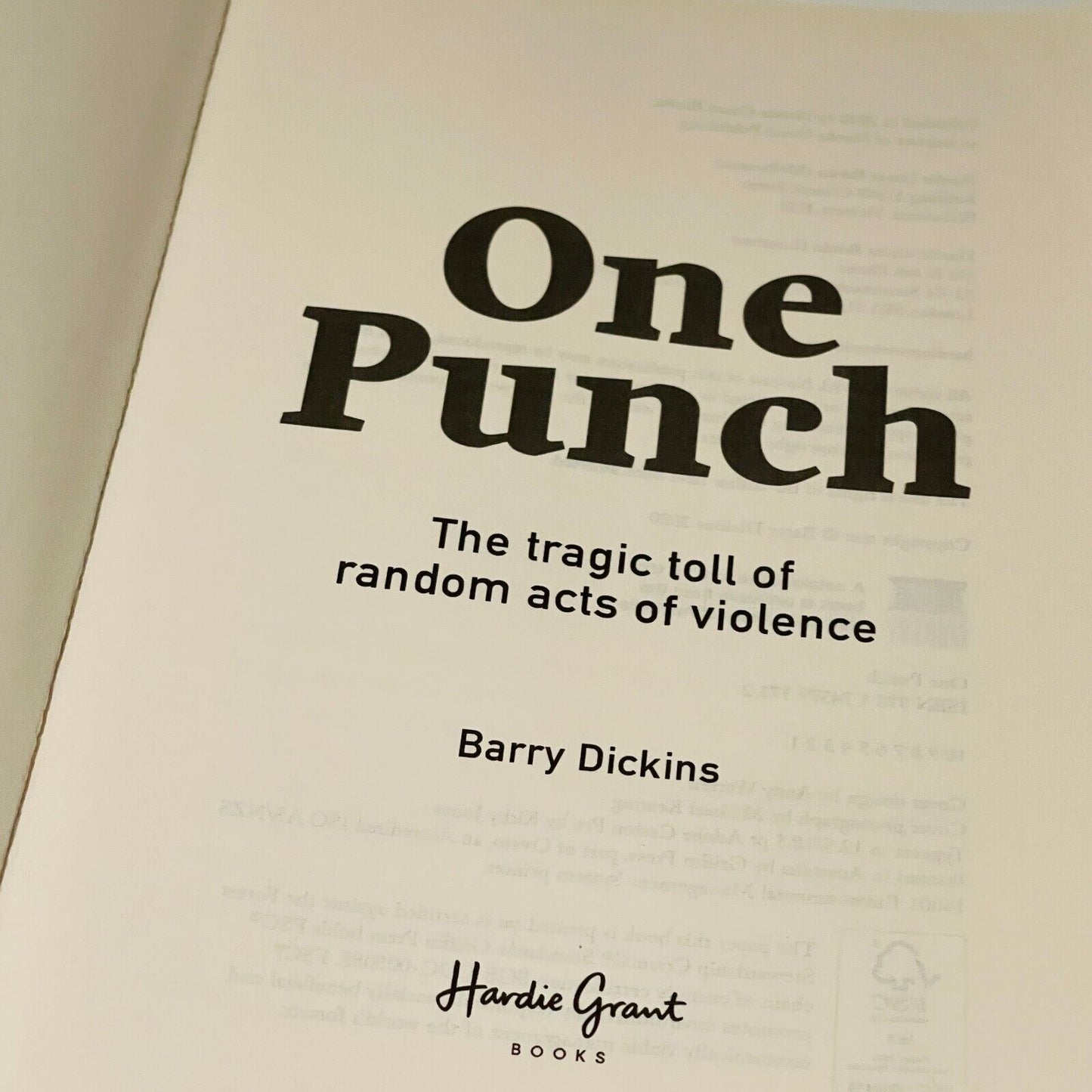 One Punch • Barry Dickins