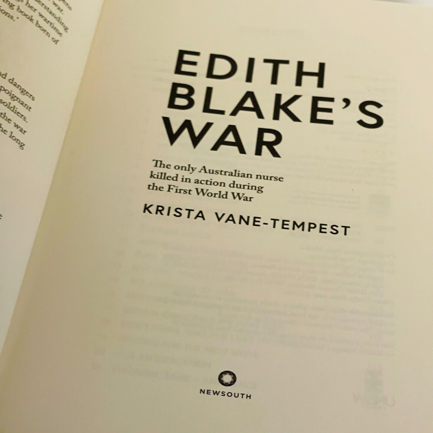 Edith Blake's War • Krista Vane-Tempest