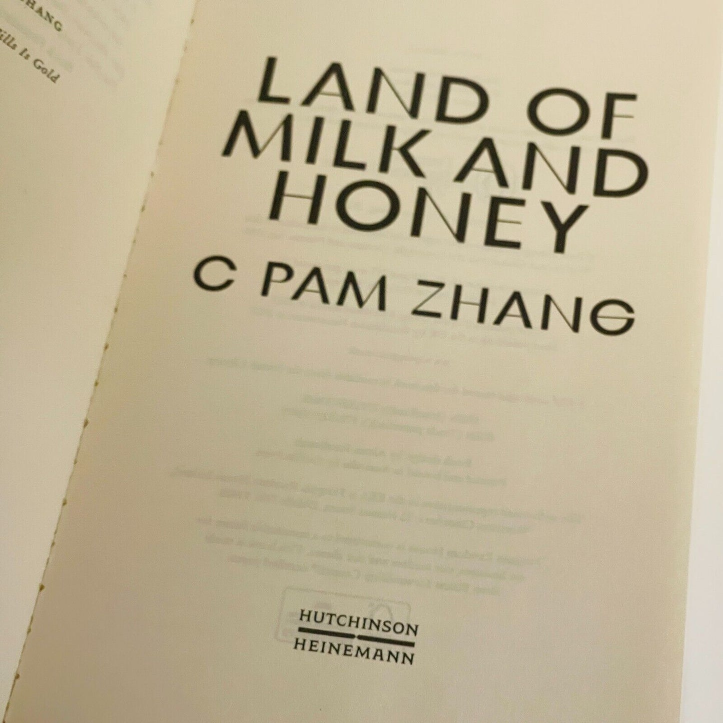 Land of Milk and Honey • C Pam Zhang