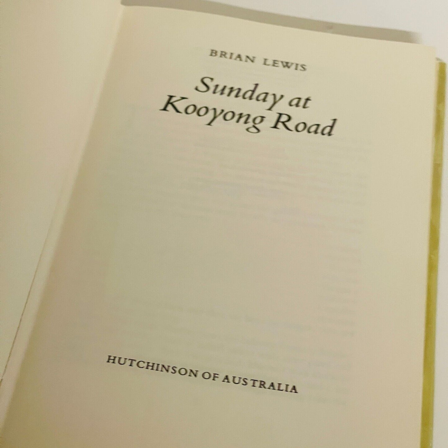 Sunday at Kooyong Road • Brian Lewis