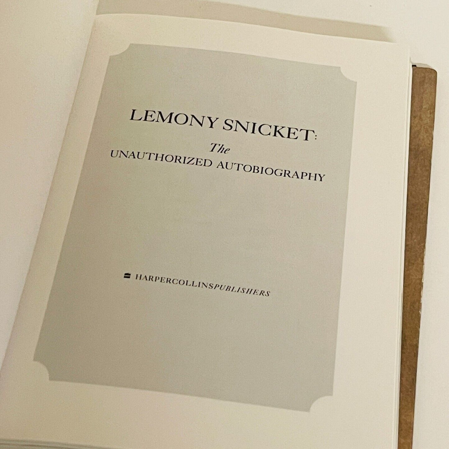 Lemony Snicket: The Unauthorized Autobiography