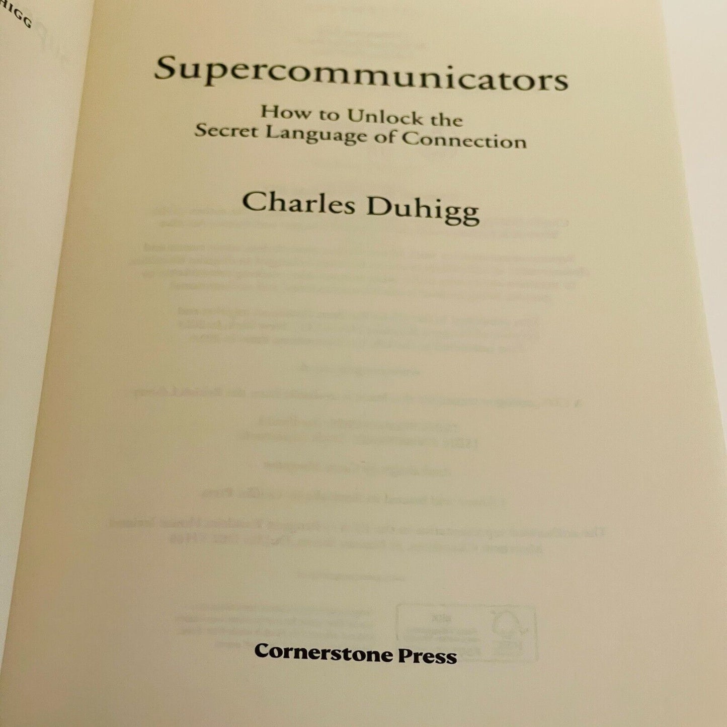 Supercommunications • Charles Duhigg