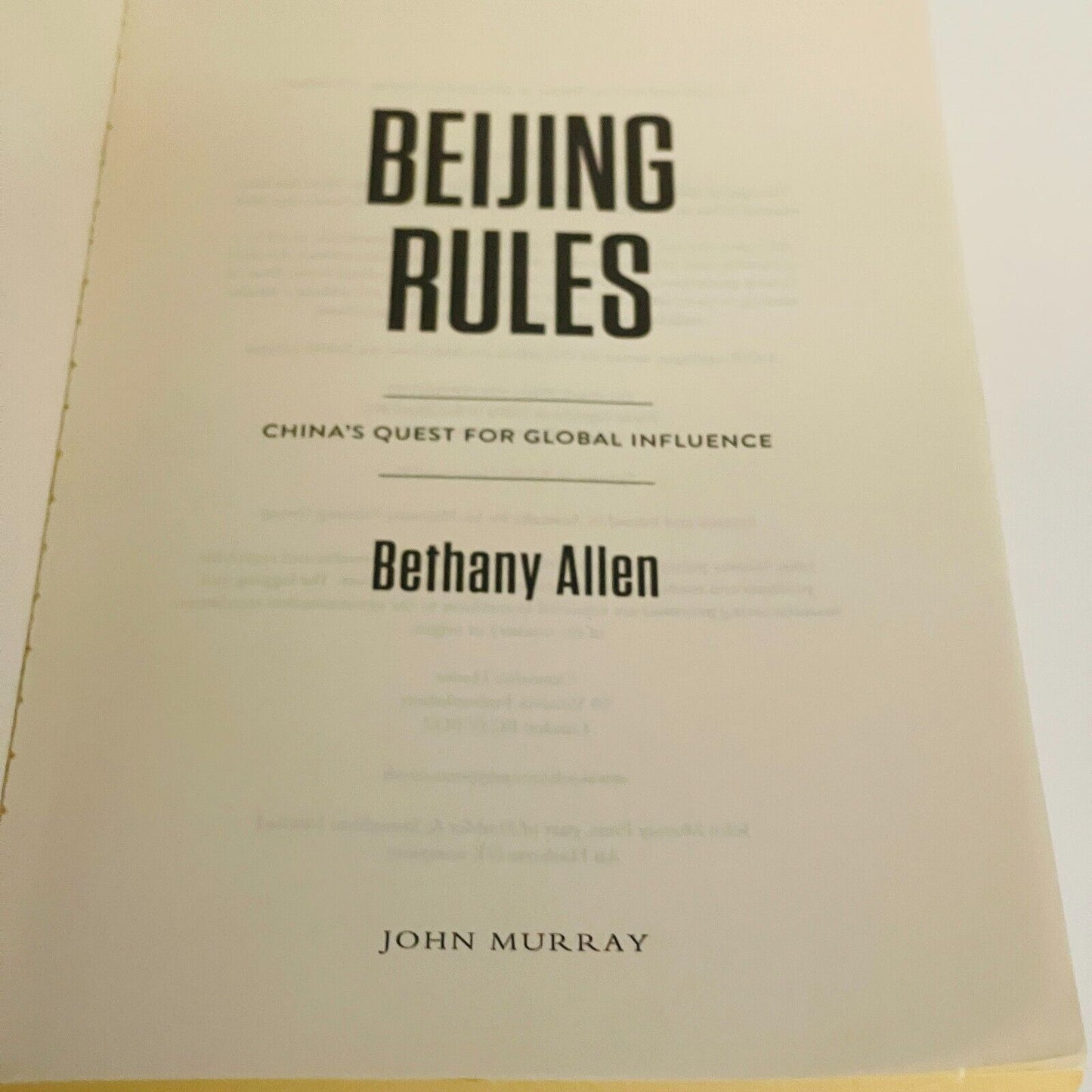 Beijing Rules • Bethany Allen