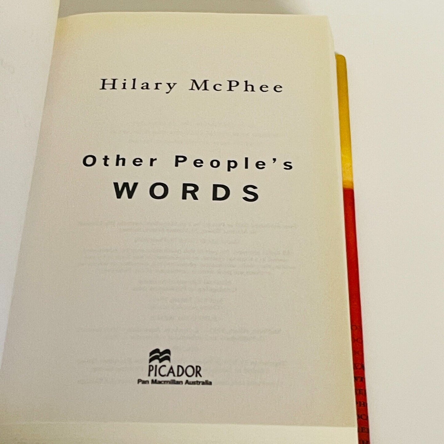 Other Peoples Words • Hilary McPhee