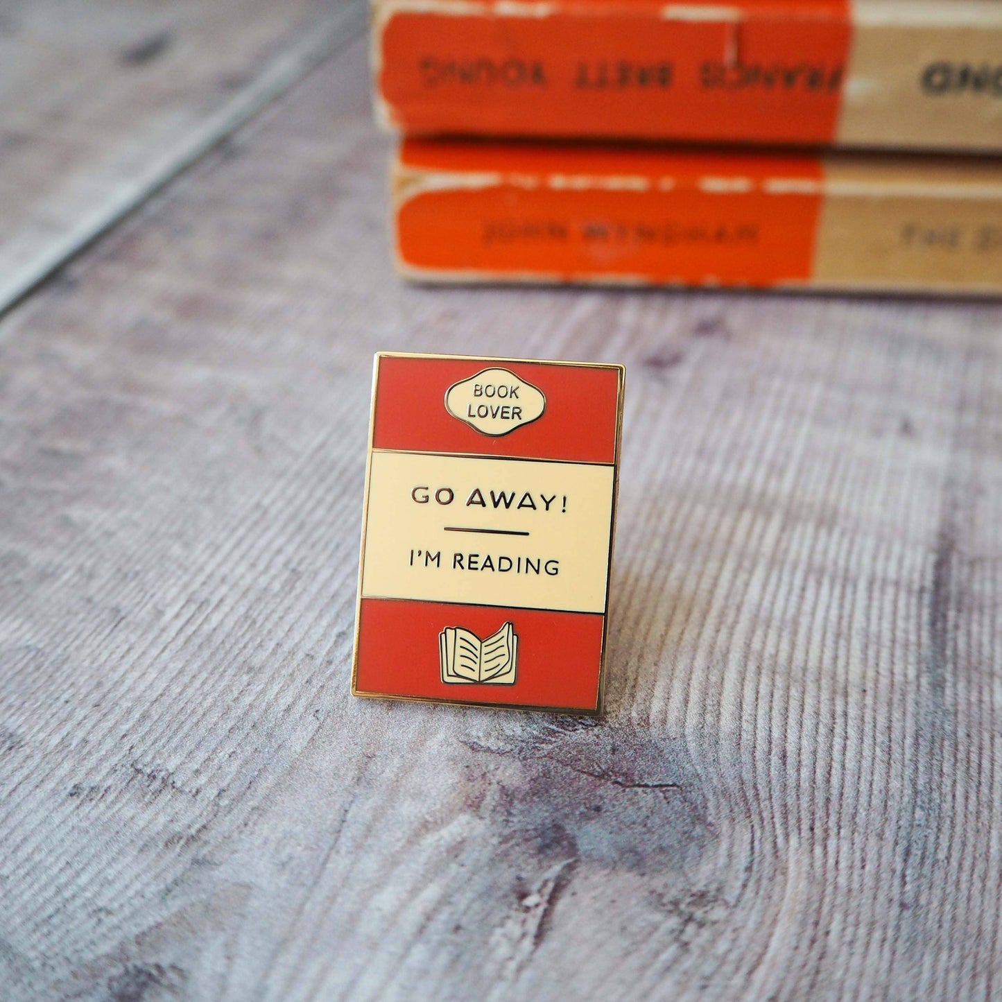 'Go Away I'm Reading' Book Lover Enamel Pin Badge