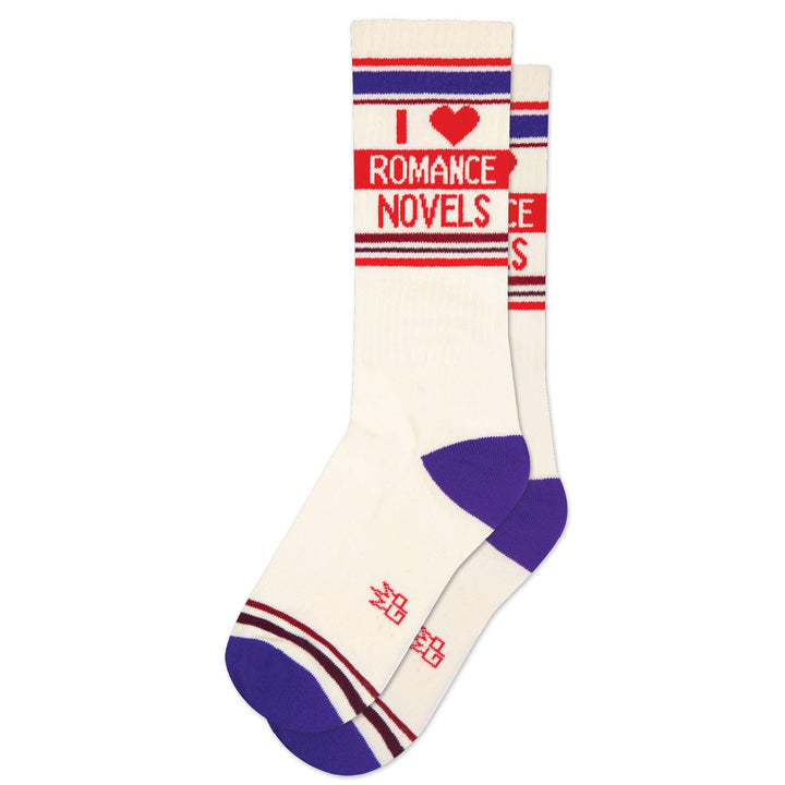 I ❤️ Romance Novels Gym Crew Socks • Bookish Socks