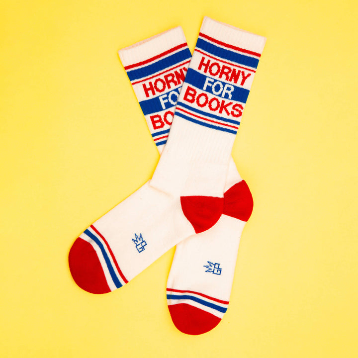 Horny For Books Gym Crew Socks • Bookish Socks