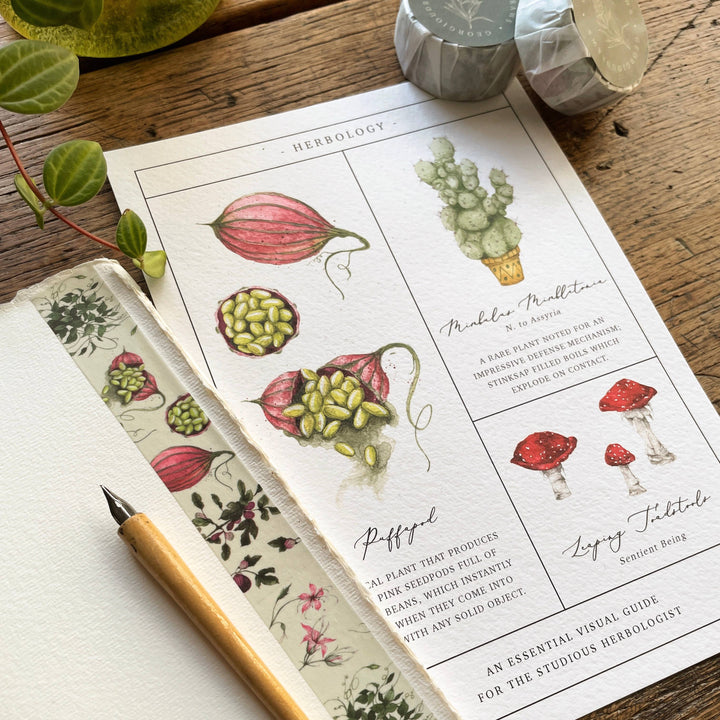 Washi Tape Magical Botanical Herbology • Jounaling Supplies