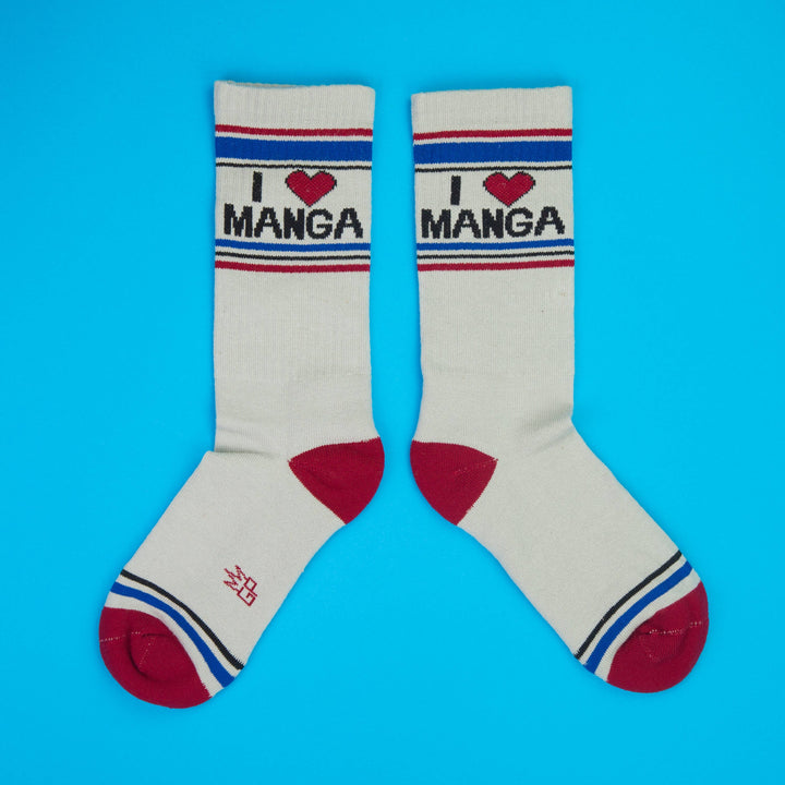 I ❤️ Manga Gym Crew Socks • Bookish Socks